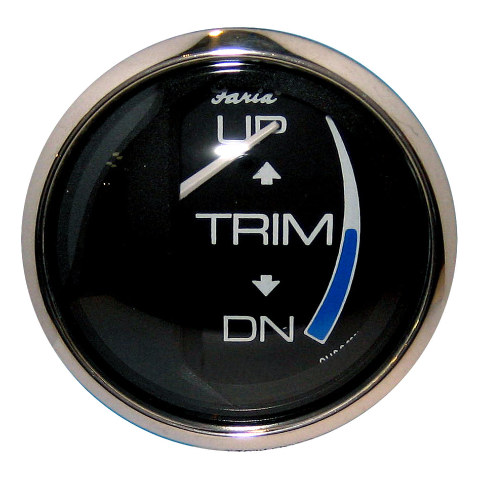 Faria Chesapeake Black 2" Trim Gauge (J/E/Suzuki Outboard) 13709 — Quality Boat Parts