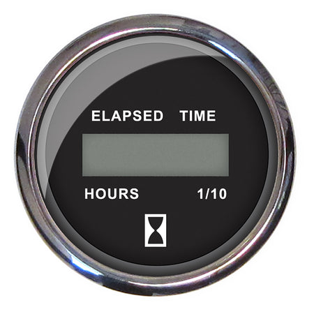 Faria Chesapeake Black 2" Hourmeter (Digital) 13715 — Quality Boat Parts