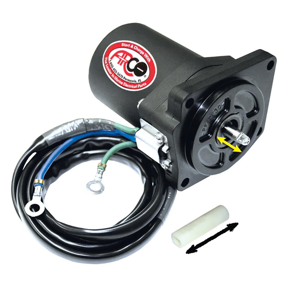 ARCO Marine Replacement Outboard Tilt Trim Motor - Yamaha-4 Bolt, 5/8" Flat Blade Shaft 6258 — Quality Boat Parts