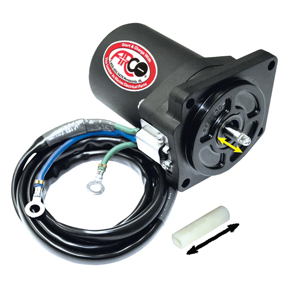 ARCO Marine Replacement Outboard Tilt Trim Motor - Yamaha-4 Bolt, 5/8" Flat Blade Shaft 6258 — Quality Boat Parts