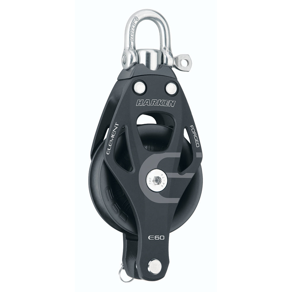 Harken 60mm Single Aluminum Element Block w/Swivel & Becket 6261 — Quality Boat Parts
