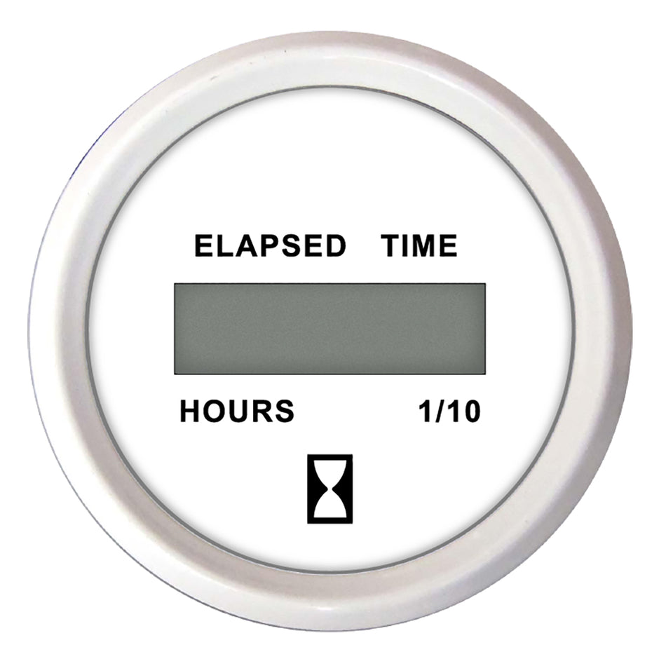 Faria Dress White 2" Hourmeter (Digital) 13130 — Quality Boat Parts
