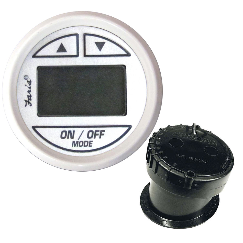 Faria Dress White 2" Depth Sounder w/In-Hull Transducer 13151 — Quality Boat Parts