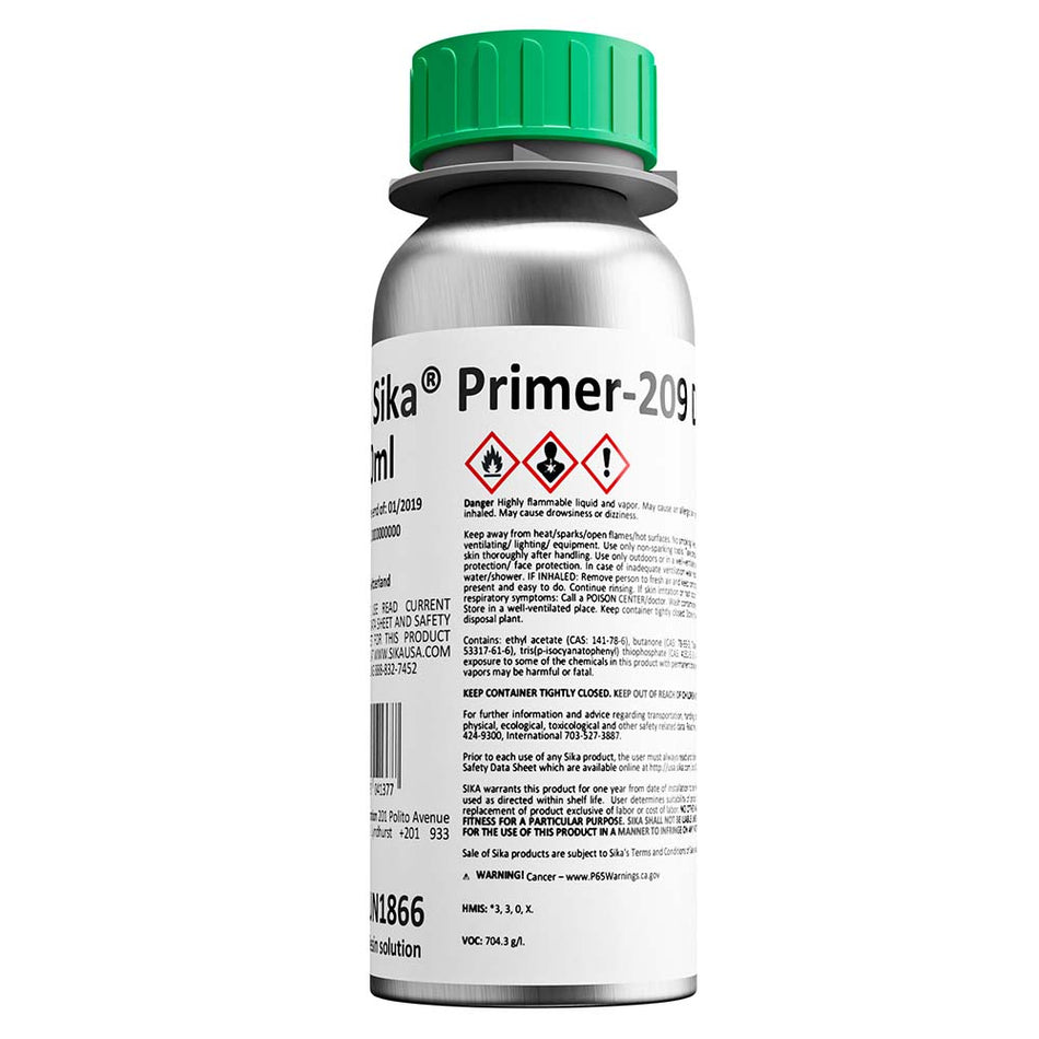 Sika Primer-209 D Black 250ml Bottle 451588 — Quality Boat Parts