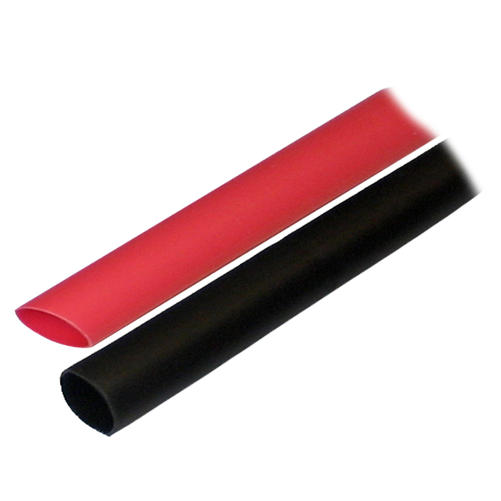 Ancor Adhesive Lined Heat Shrink Tubing (ALT) - 1/2" x 3" - 2-Pack - Black/Red 305602 — Quality Boat Parts