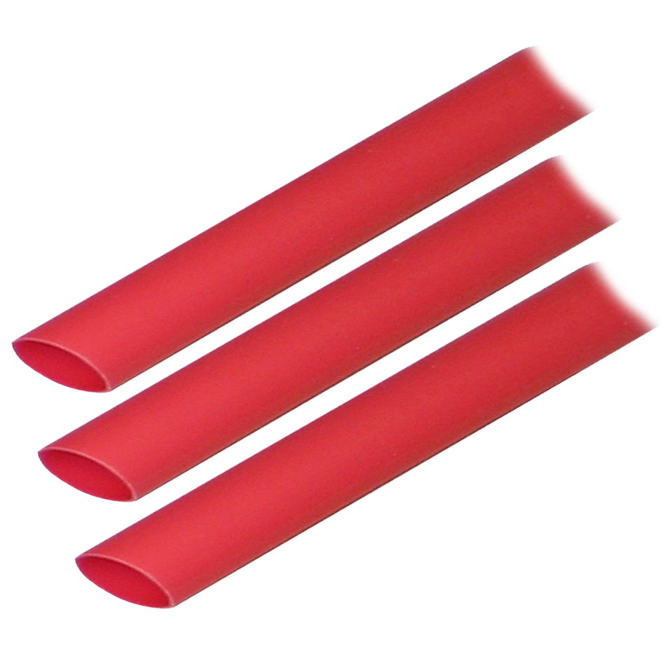 Ancor Adhesive Lined Heat Shrink Tubing (ALT) - 1/2" x 3" - 3-Pack - Red 305603 — Quality Boat Parts