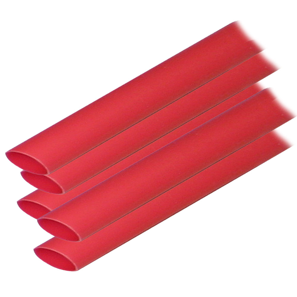 Ancor Adhesive Lined Heat Shrink Tubing (ALT) - 1/2" x 12" - 5-Pack - Red 305624 — Quality Boat Parts