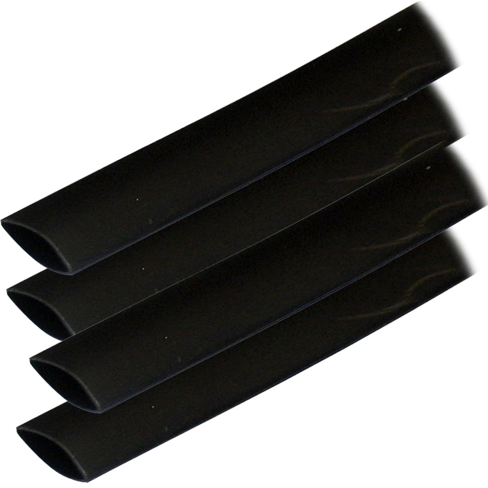 Ancor Adhesive Lined Heat Shrink Tubing (ALT) - 3/4" x 6" - 4-Pack - Black 306106 — Quality Boat Parts