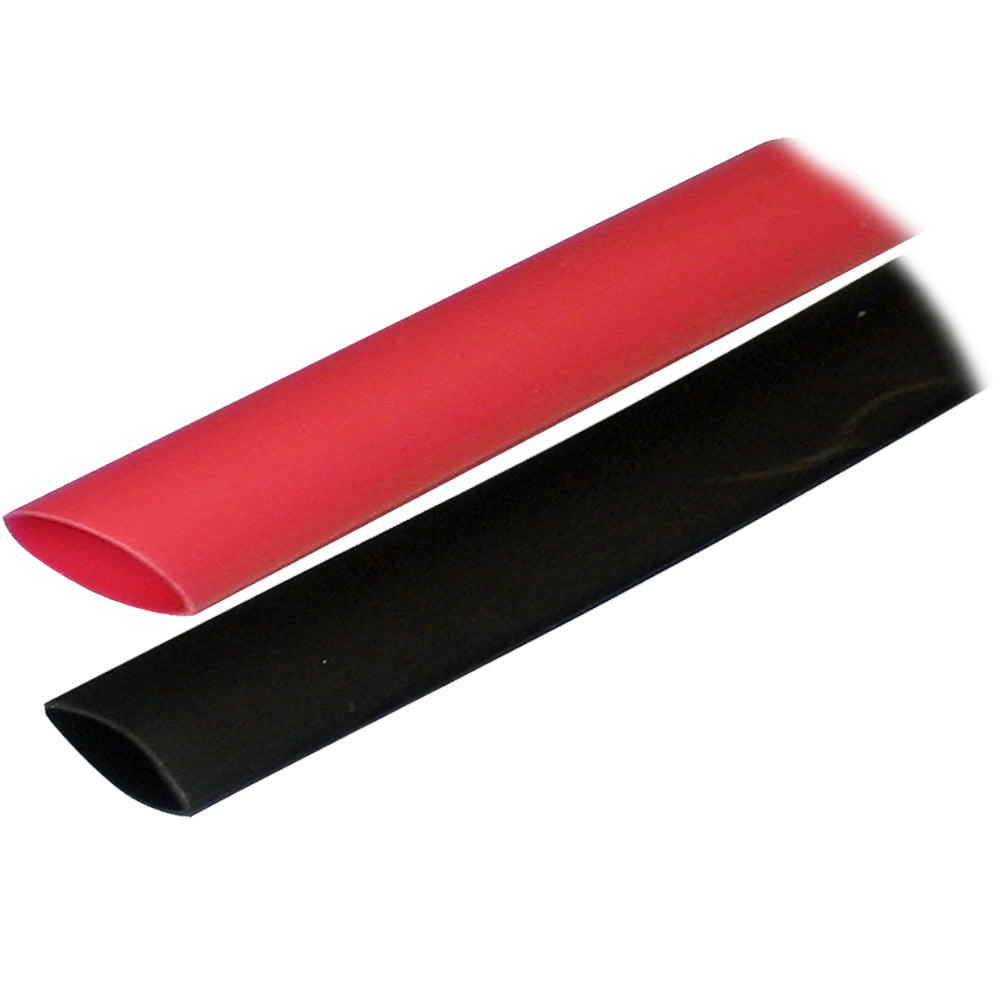 Ancor Adhesive Lined Heat Shrink Tubing (ALT) - 3/4" x 3" - 2-Pack - Black/Red 306602 — Quality Boat Parts