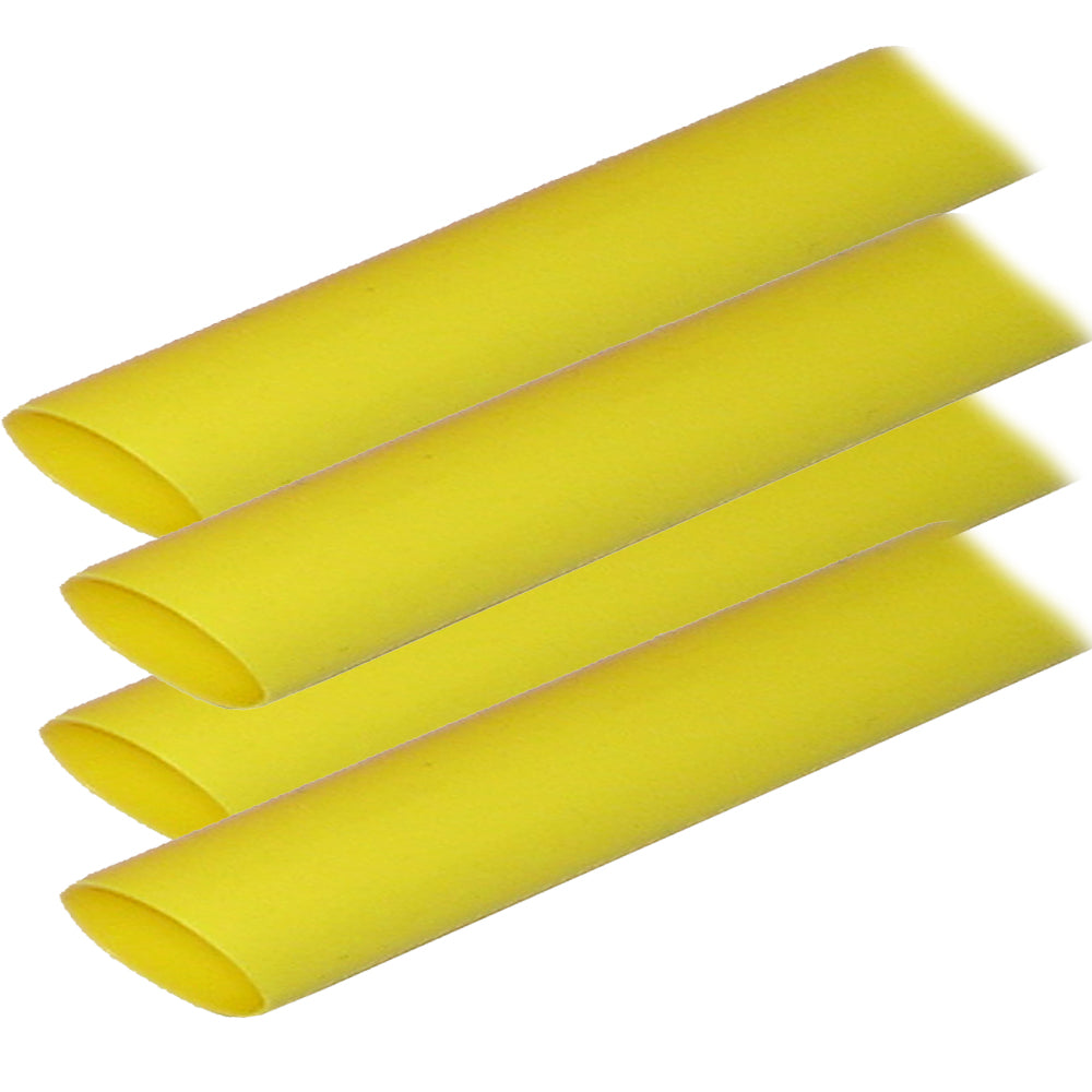 Ancor Adhesive Lined Heat Shrink Tubing (ALT) - 3/4" x 12" - 4-Pack - Yellow 306924 — Quality Boat Parts