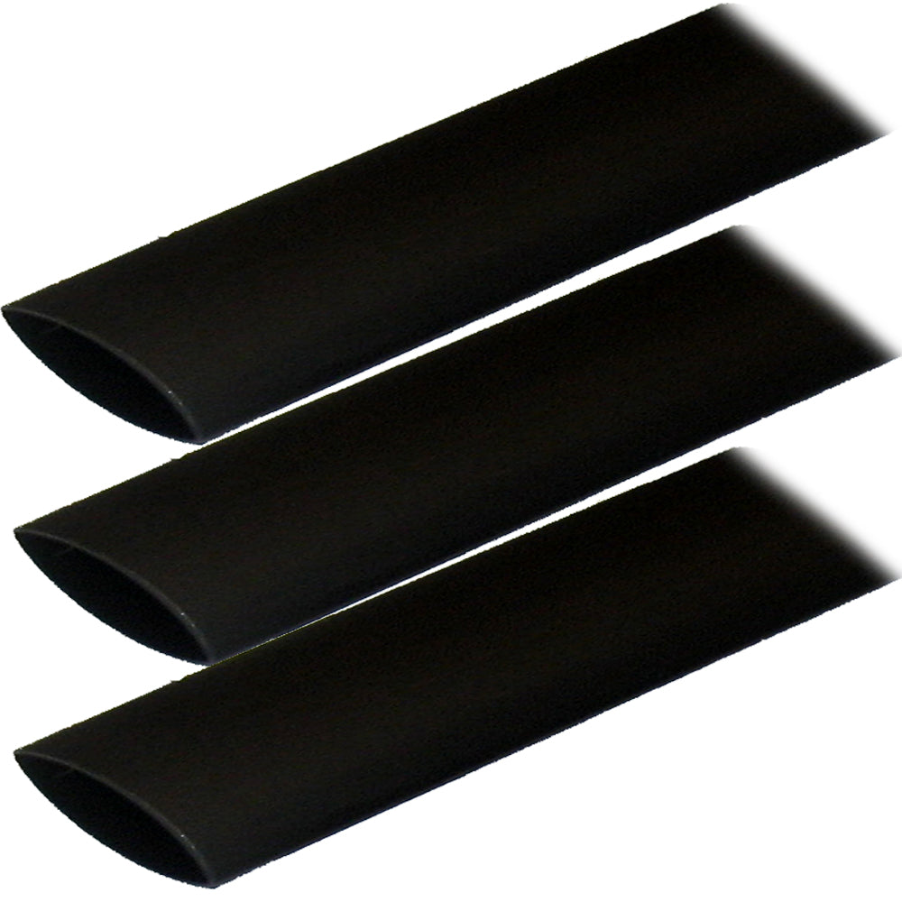 Ancor Adhesive Lined Heat Shrink Tubing (ALT) - 1" x 3" - 3-Pack - Black 307103 — Quality Boat Parts