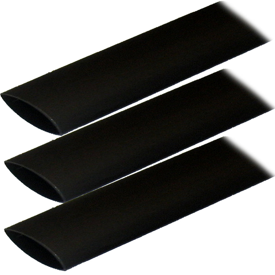 Ancor Adhesive Lined Heat Shrink Tubing (ALT) - 1" x 12" - 3-Pack - Black 307124 — Quality Boat Parts