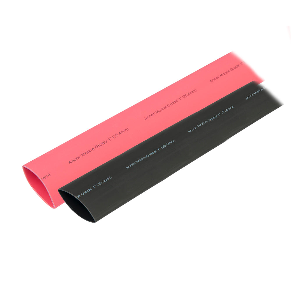 Ancor Heat Shrink Tubing 1" x 3" - Black & Red Combo 307602 — Quality Boat Parts