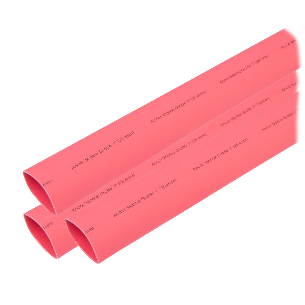 Ancor Heat Shrink Tubing 1" x 3" - Red - 3 Pieces 307603 — Quality Boat Parts
