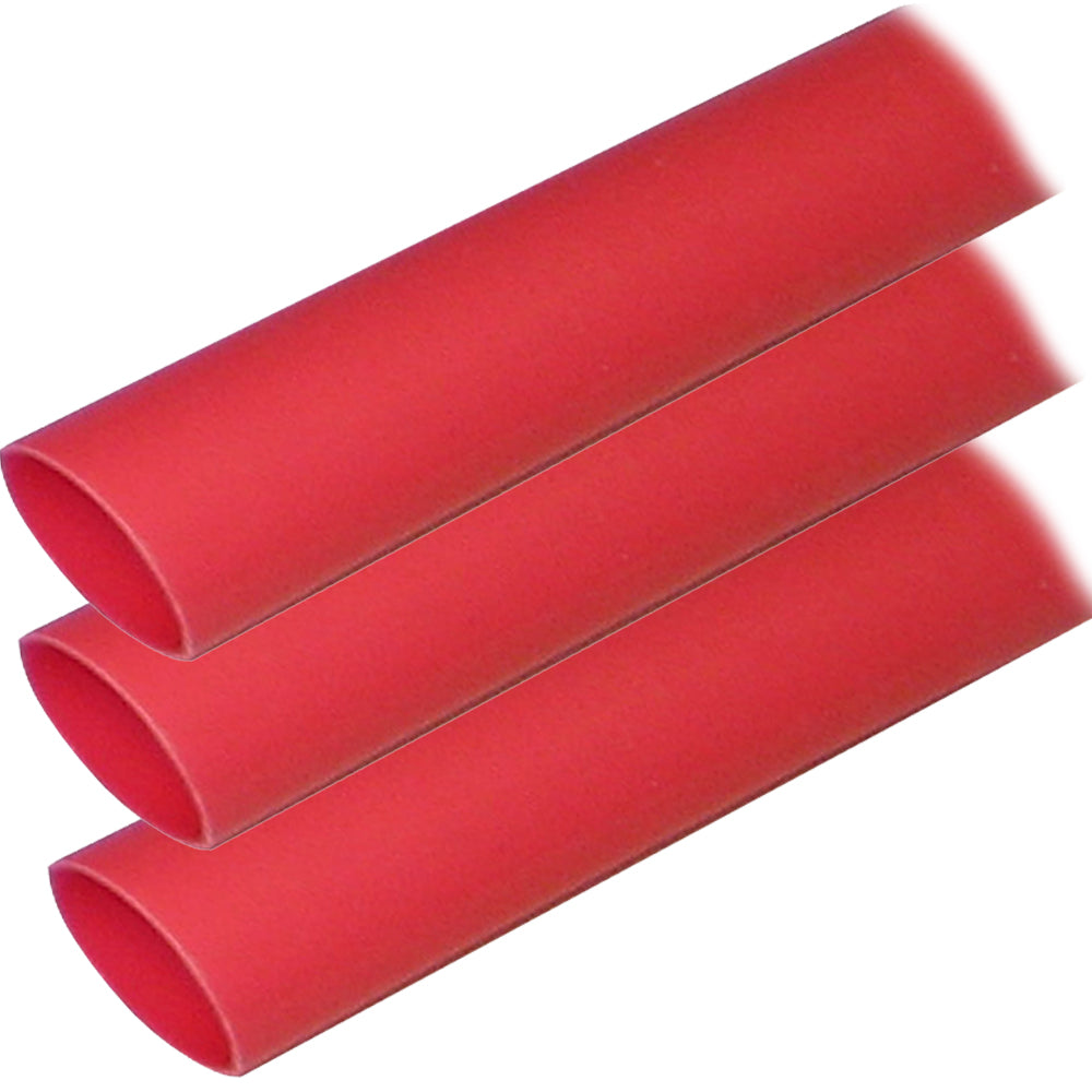 Ancor Adhesive Lined Heat Shrink Tubing (ALT) - 1" x 12" - 3-Pack - Red 307624 — Quality Boat Parts