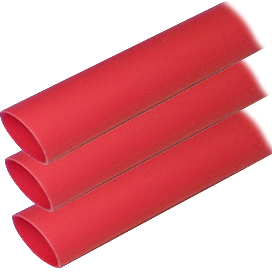 Ancor Adhesive Lined Heat Shrink Tubing (ALT) - 1" x 12" - 3-Pack - Red 307624 — Quality Boat Parts