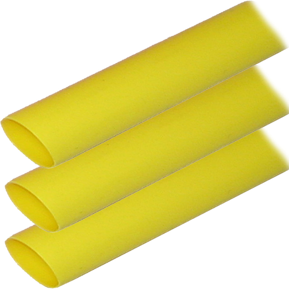 Ancor Adhesive Lined Heat Shrink Tubing (ALT) - 1" x 6" - 3-Pack - Yellow 307906 — Quality Boat Parts