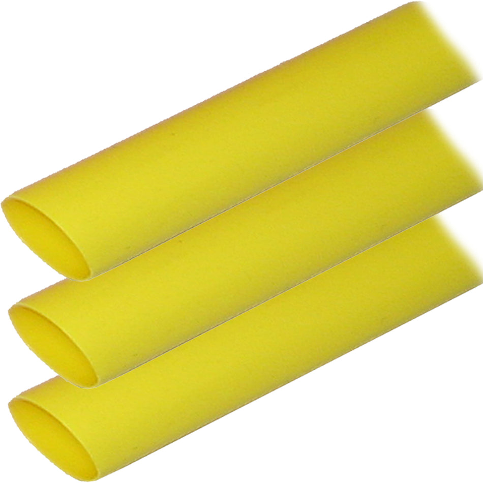Ancor Adhesive Lined Heat Shrink Tubing (ALT) - 1" x 6" - 3-Pack - Yellow 307906 — Quality Boat Parts