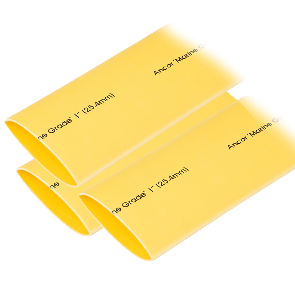 Ancor Heat Shrink Tubing 1" x 12" - Yellow - 3 Pieces 307924 — Quality Boat Parts