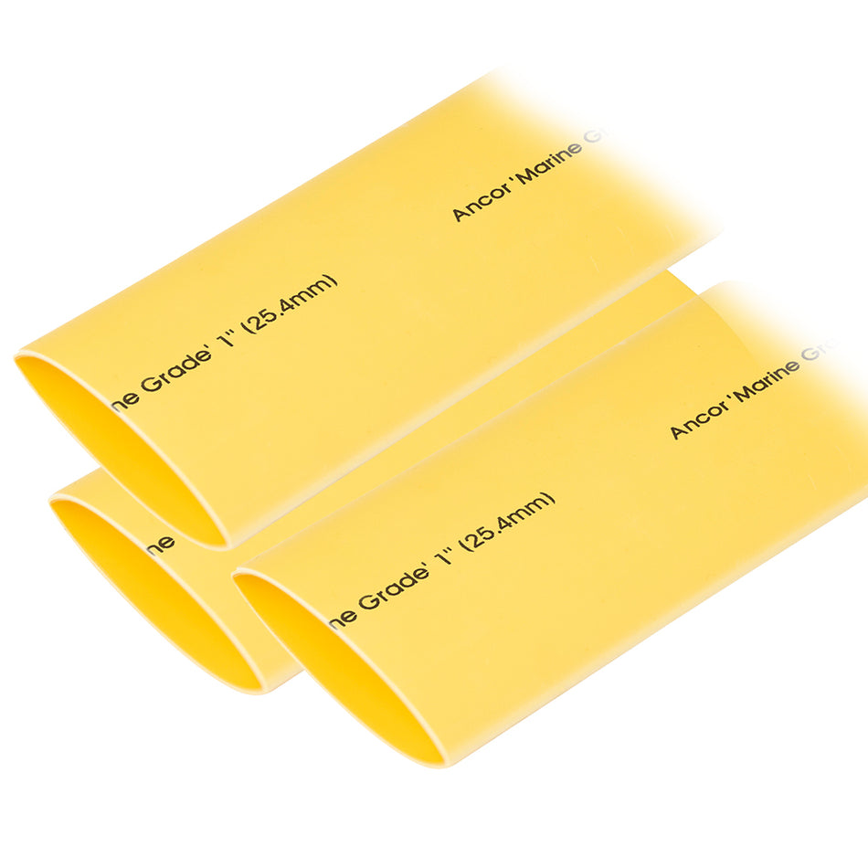 Ancor Heat Shrink Tubing 1" x 12" - Yellow - 3 Pieces 307924 — Quality Boat Parts