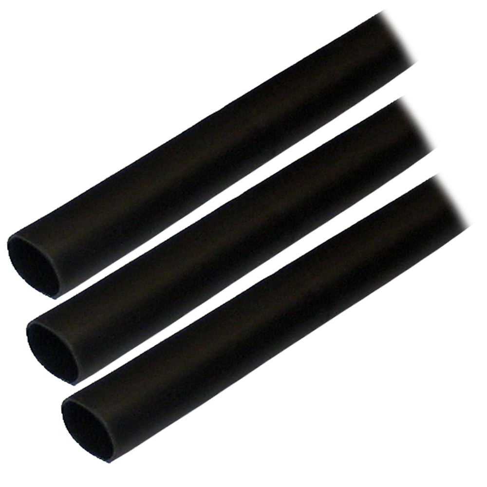 Ancor Adhesive Lined Heat Shrink Tubing (ALT) - 1/2" x 3" - 3-Pack - Black 305103 — Quality Boat Parts