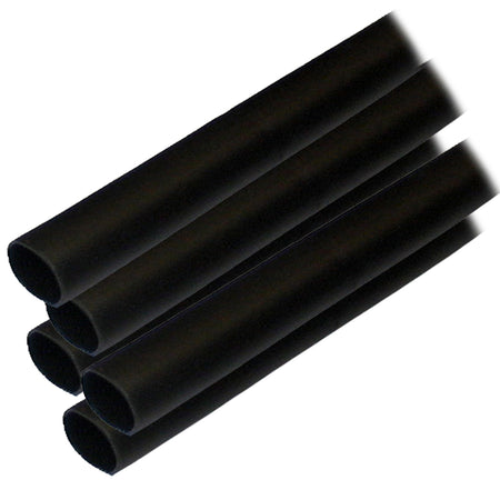 Ancor Adhesive Lined Heat Shrink Tubing (ALT) - 1/2" x 6" - 5-Pack - Black 305106 — Quality Boat Parts