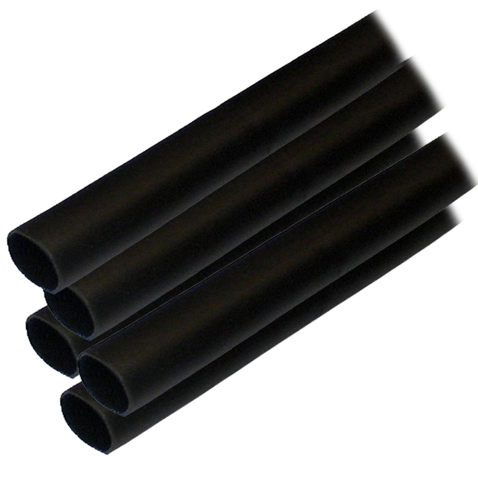 Ancor Adhesive Lined Heat Shrink Tubing (ALT) - 1/2" x 6" - 5-Pack - Black 305106 — Quality Boat Parts