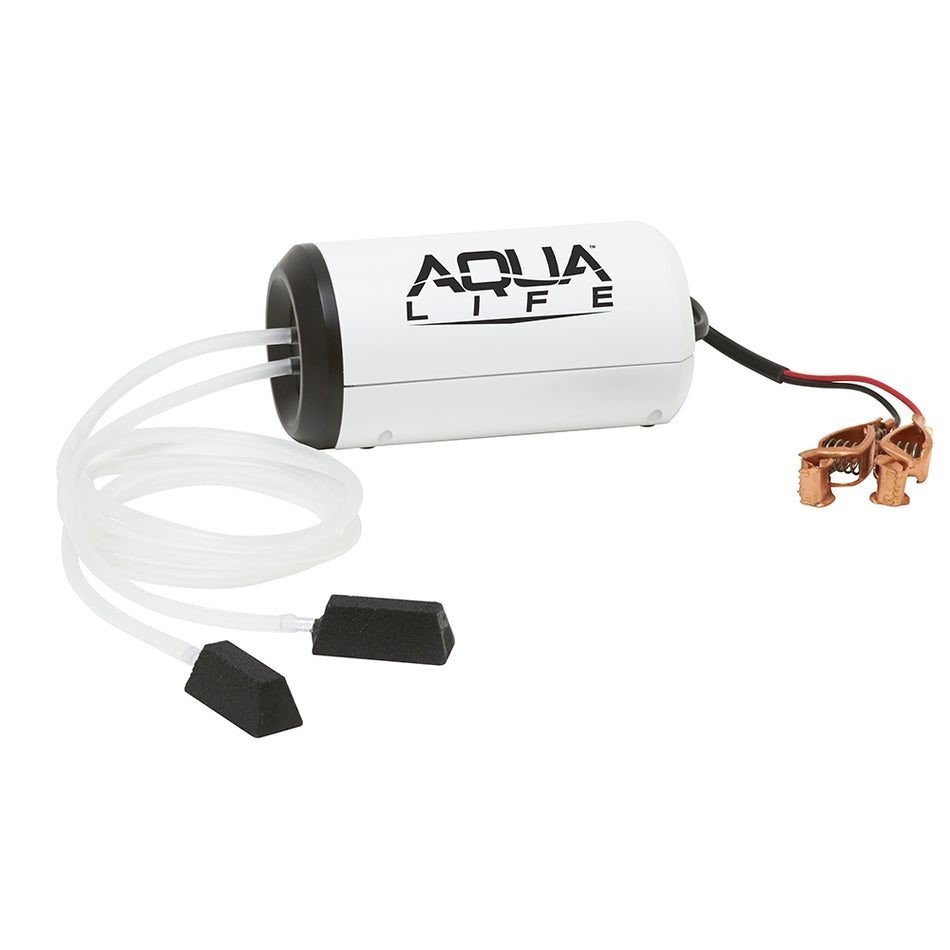 Frabill Aqua-Life® Aerator Dual Output 12V DC Greater Than 25 Gallons 14213 — Quality Boat Parts