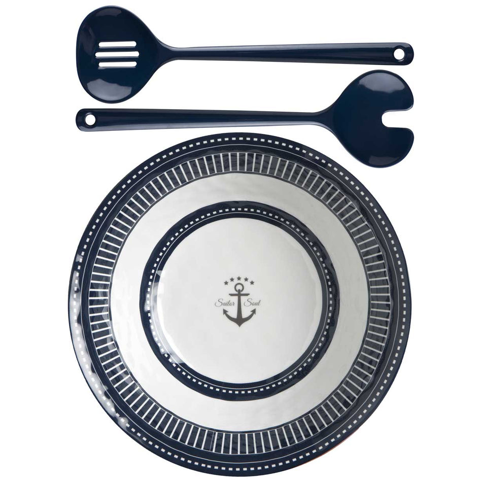 Marine Business Melamine Salad Bowl & Servers - SAILOR SOUL 14008 — Quality Boat Parts