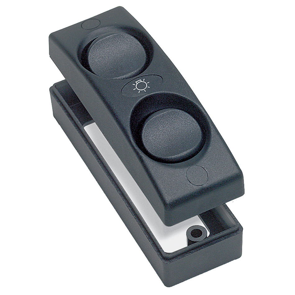 BEP Contour 1100 Series Double Interior Switch - On/Off - Black 1101-BK — Quality Boat Parts