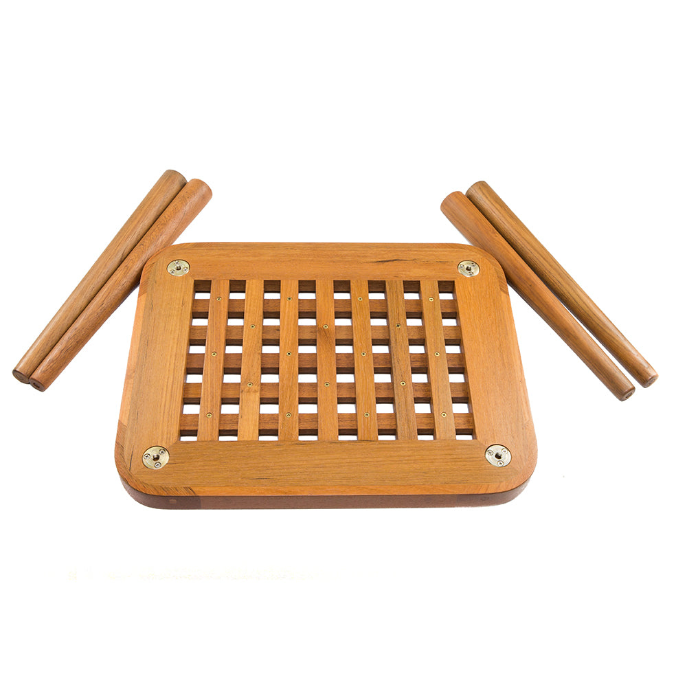 Whitecap Teak Cockpit Grate End Table 60020 — Quality Boat Parts