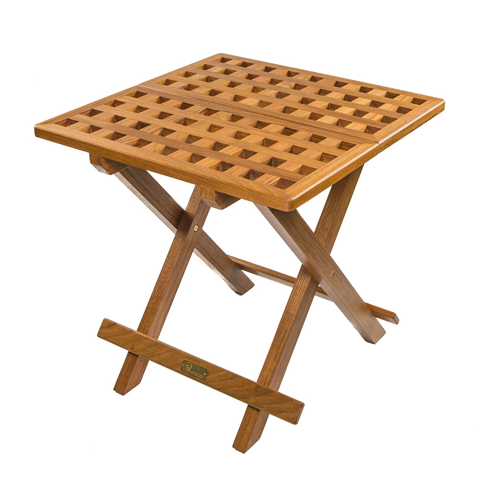 Whitecap Teak Grate Top Fold-Away Table 60030 — Quality Boat Parts