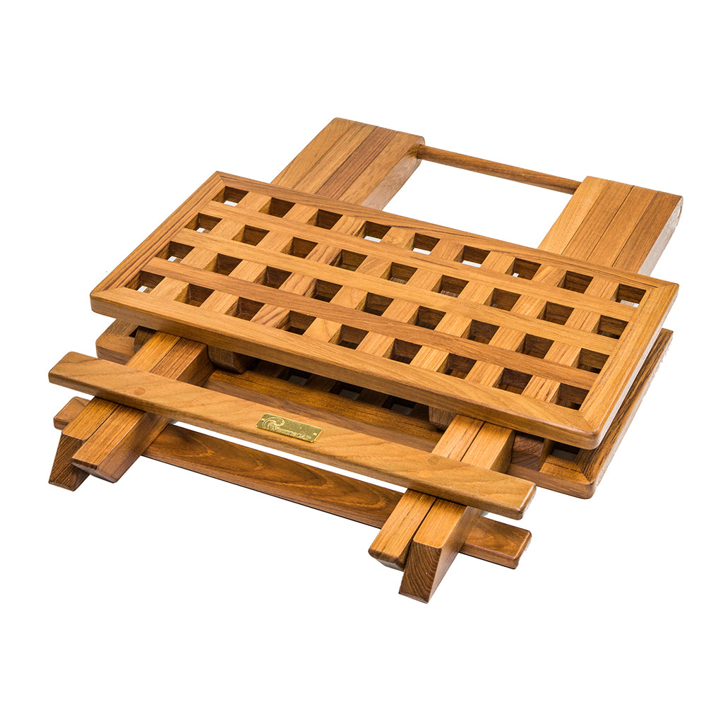 Whitecap Teak Grate Top Fold-Away Table 60030 — Quality Boat Parts