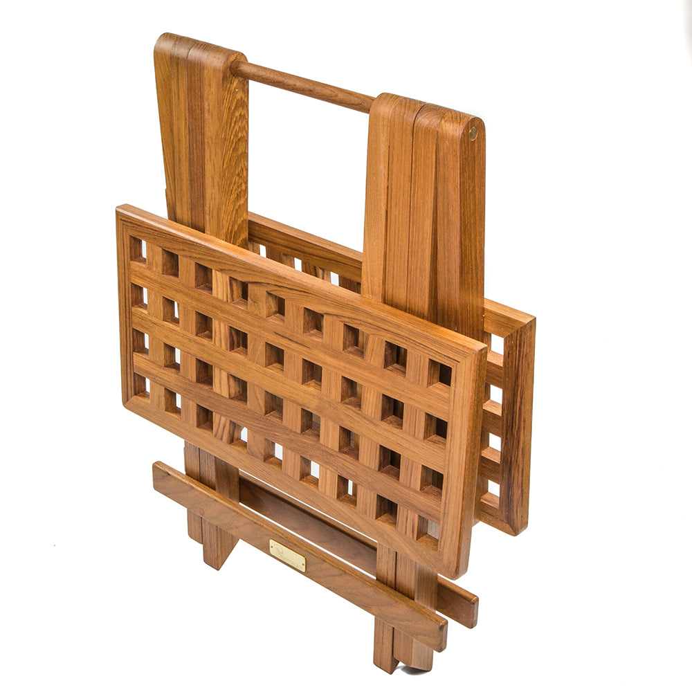 Whitecap Teak Grate Top Fold-Away Table 60030 — Quality Boat Parts