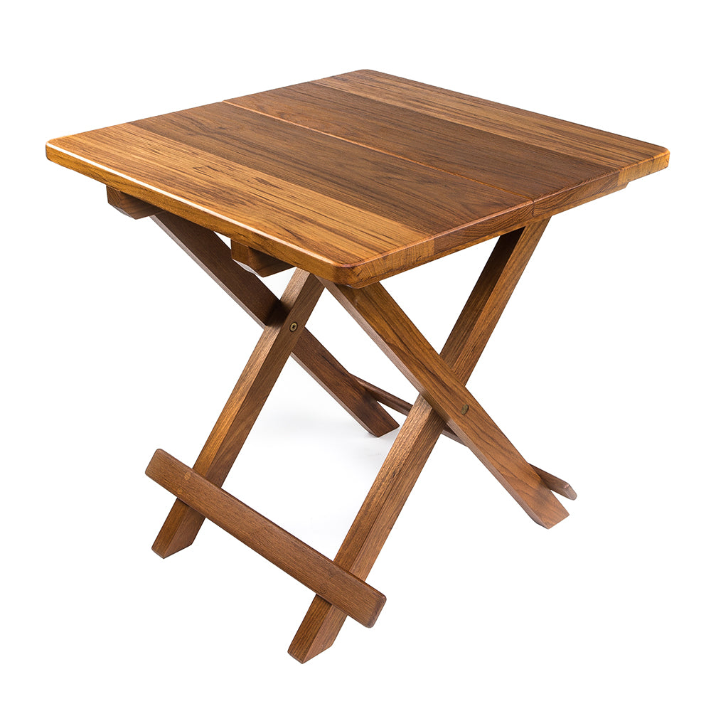 Whitecap Teak Solid Top Fold Away Table 60031 — Quality Boat Parts