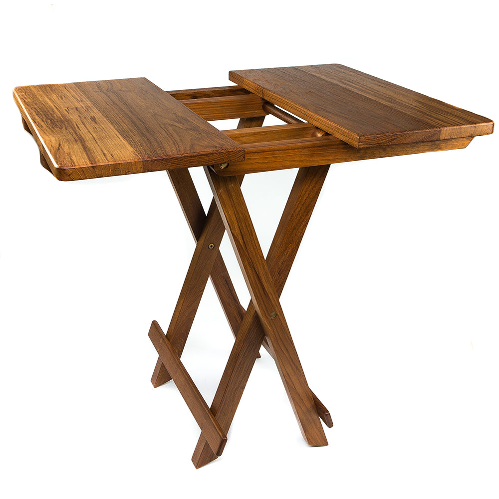 Whitecap Teak Solid Top Fold Away Table 60031 — Quality Boat Parts