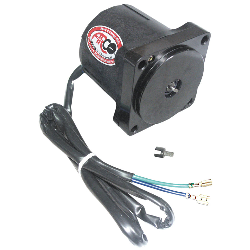 ARCO Marine Replacement Johnson/Evinrude Tilt Trim Motor - 2-Wire, 4 Bolt, Flat Blade Shaft 6241 — Quality Boat Parts
