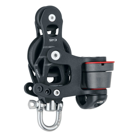 Harken 45mm Single Aluminum Element Fiddle Block w/Swivel & 150 Cam Cleat 6235 — Quality Boat Parts