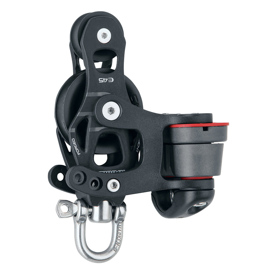 Harken 45mm Single Aluminum Element Fiddle Block w/Swivel & 150 Cam Cleat 6235 — Quality Boat Parts