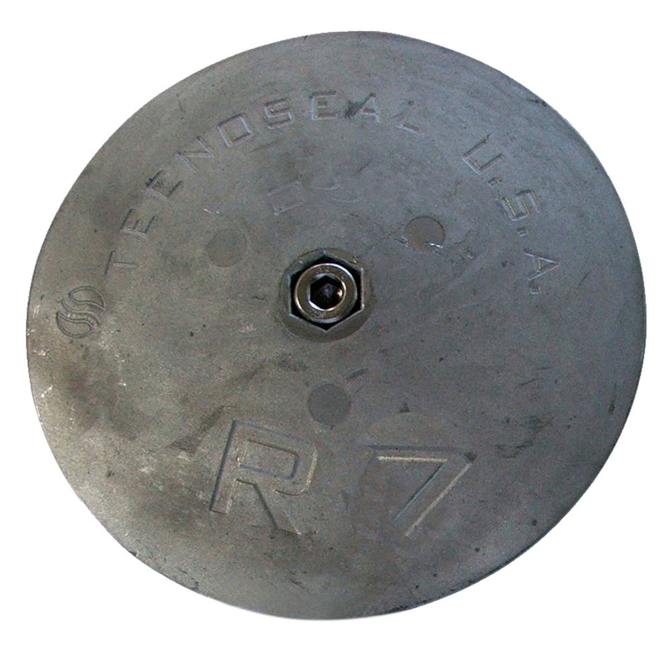 Tecnoseal R7 Rudder Anode - Zinc - 6-1/2" Diameter R7 — Quality Boat Parts