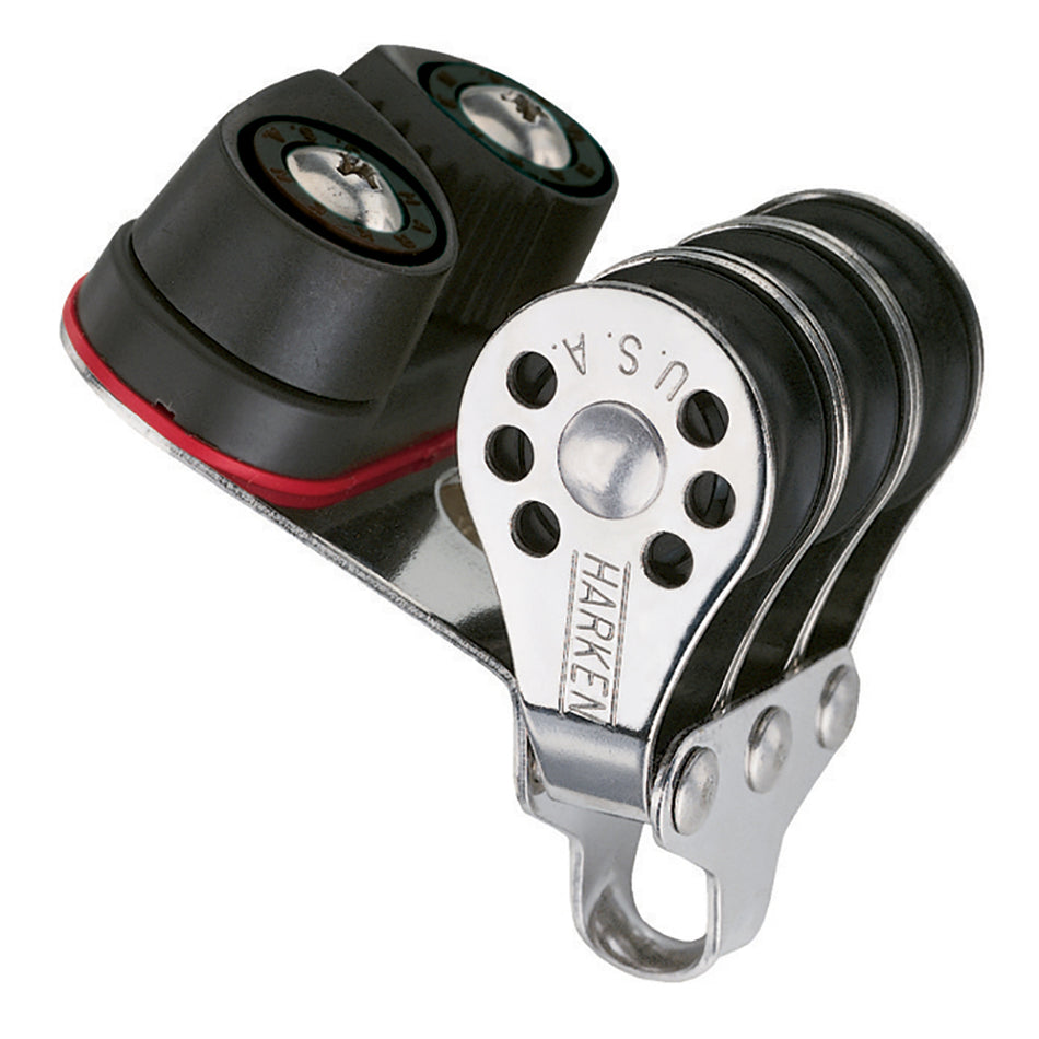 Harken 22mm Triple Micro Block w/Cam Cleat 230 — Quality Boat Parts