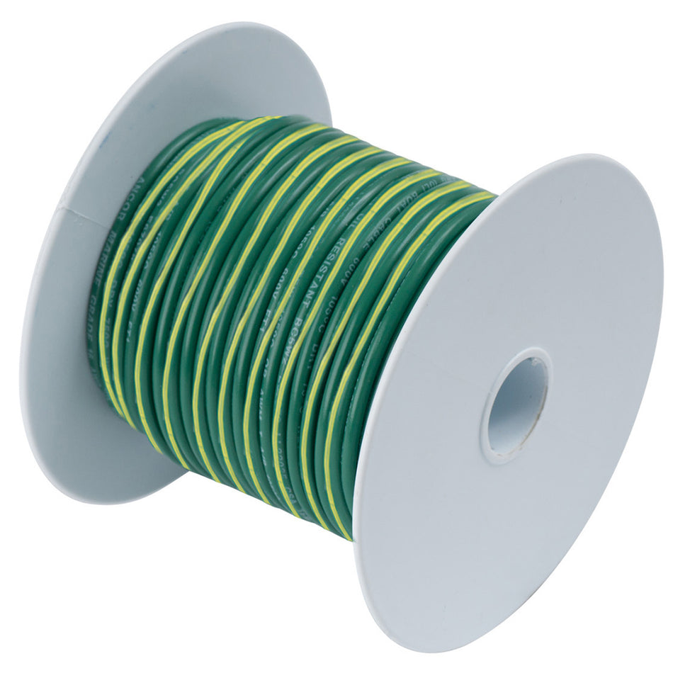 Ancor Green w/Yellow Stripe 10 AWG Tinned Copper Wire - 25' 109302 — Quality Boat Parts