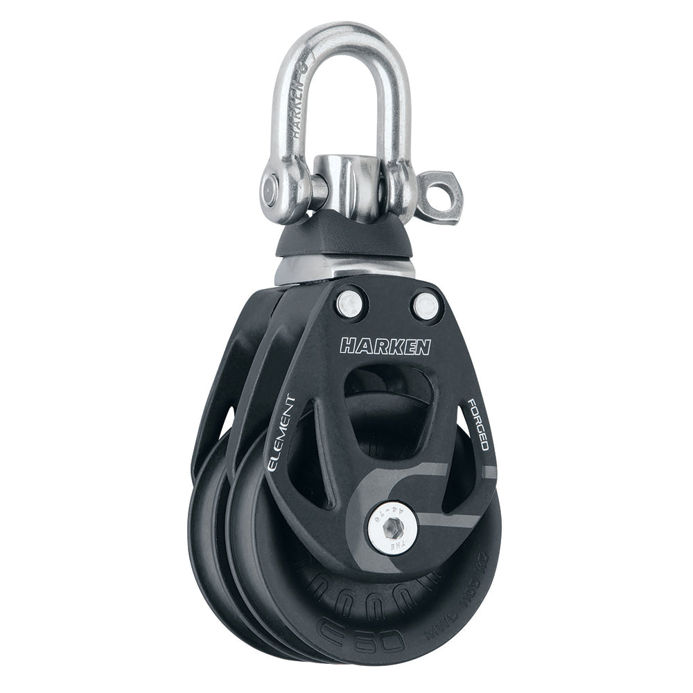 Harken 60mm Double Aluminum Element Block w/Swivel 6269 — Quality Boat Parts