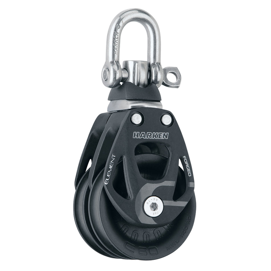 Harken 60mm Double Aluminum Element Block w/Swivel 6269 — Quality Boat Parts