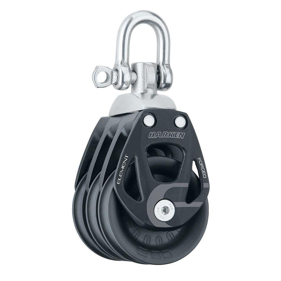 Harken 60mm Triple Aluminum Element Block w/Swivel 6272 — Quality Boat Parts