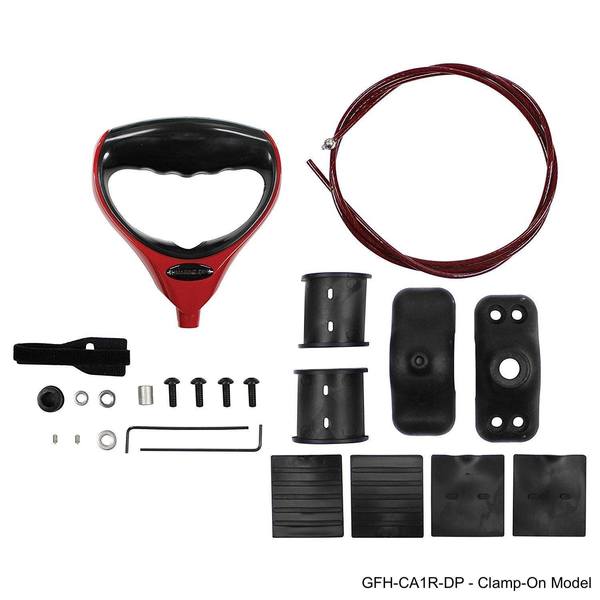 TH Marine G-Force Handle and Cable Red With Trolling Motor Clamp GFH-CA1R-DP — Quality Boat Parts