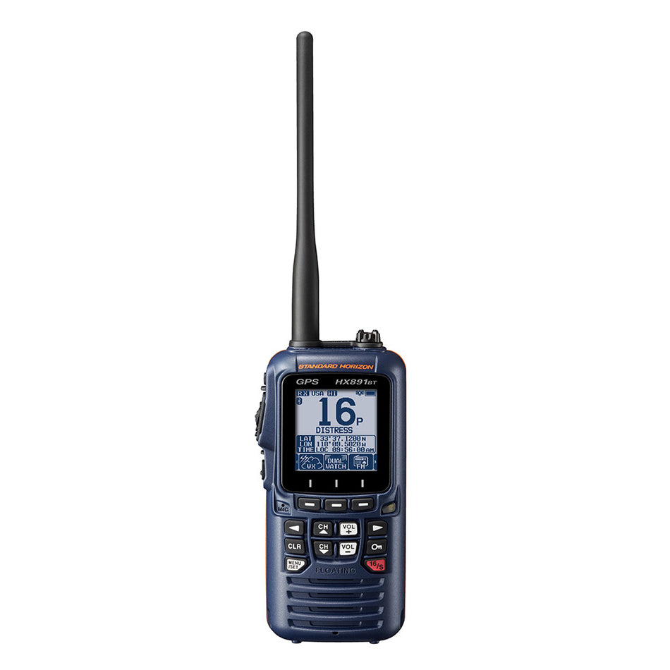 Standard HX891BTNB Handheld VHF 6W Class H DSC GPS Bluetooth - Navy Blue HX891BTNB — Quality Boat Parts