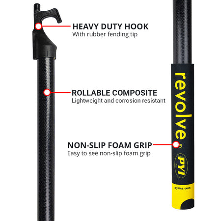 Revolve Rollable Boat Hook - 75" 03-REV-BH — Quality Boat Parts