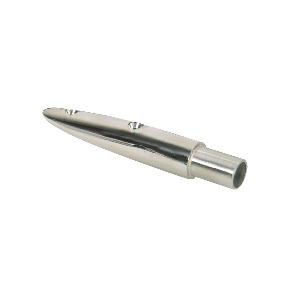 Whitecap 16-1/2° Rail End (End-Out) - 316 Stainless Steel - 7/8" Tube O.D. 6050 — Quality Boat Parts
