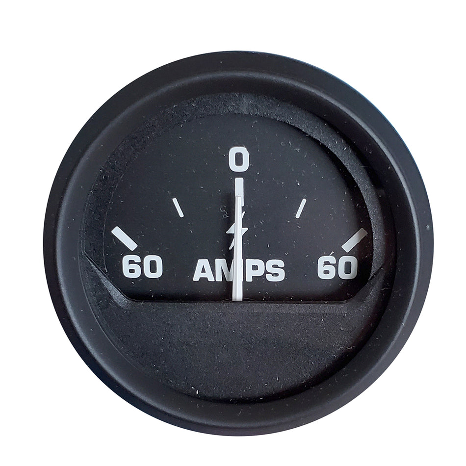 Faria Euro Black 2" Ammeter Gauge (60-0-60 AMP) 12822 — Quality Boat Parts